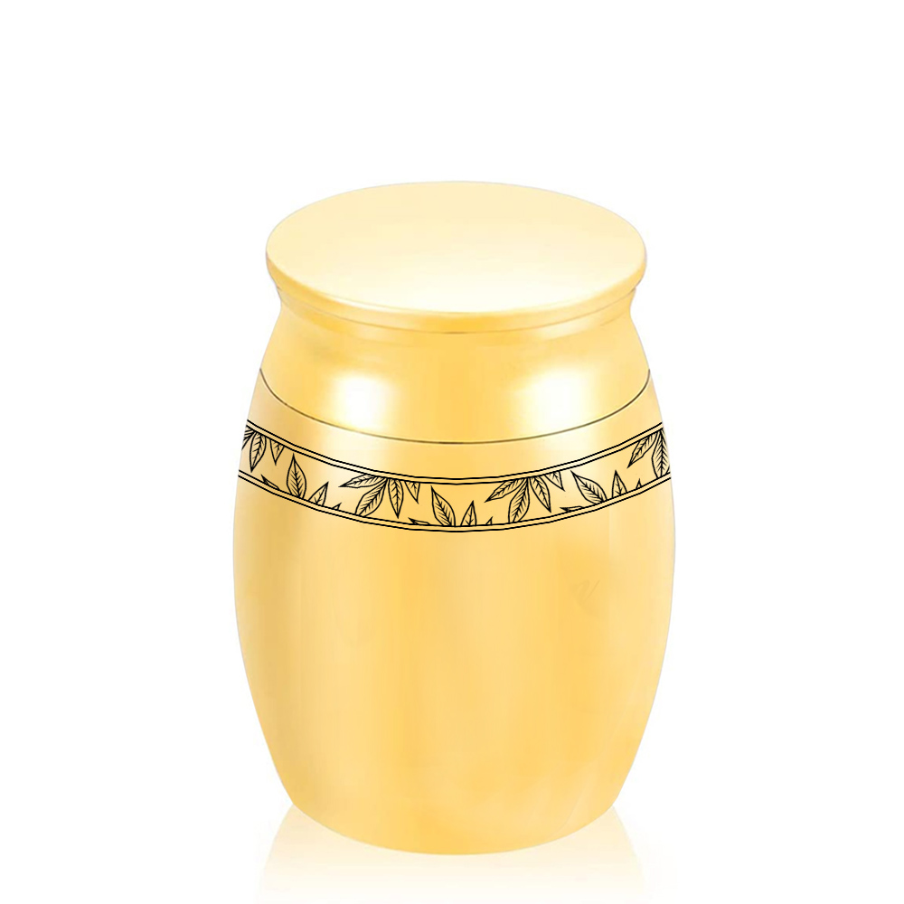 30x40 мм кремации урны для пепла домашних животных/человека Keepsake Jar выгравированы с листьями мини Мемориал урна похоронные урны