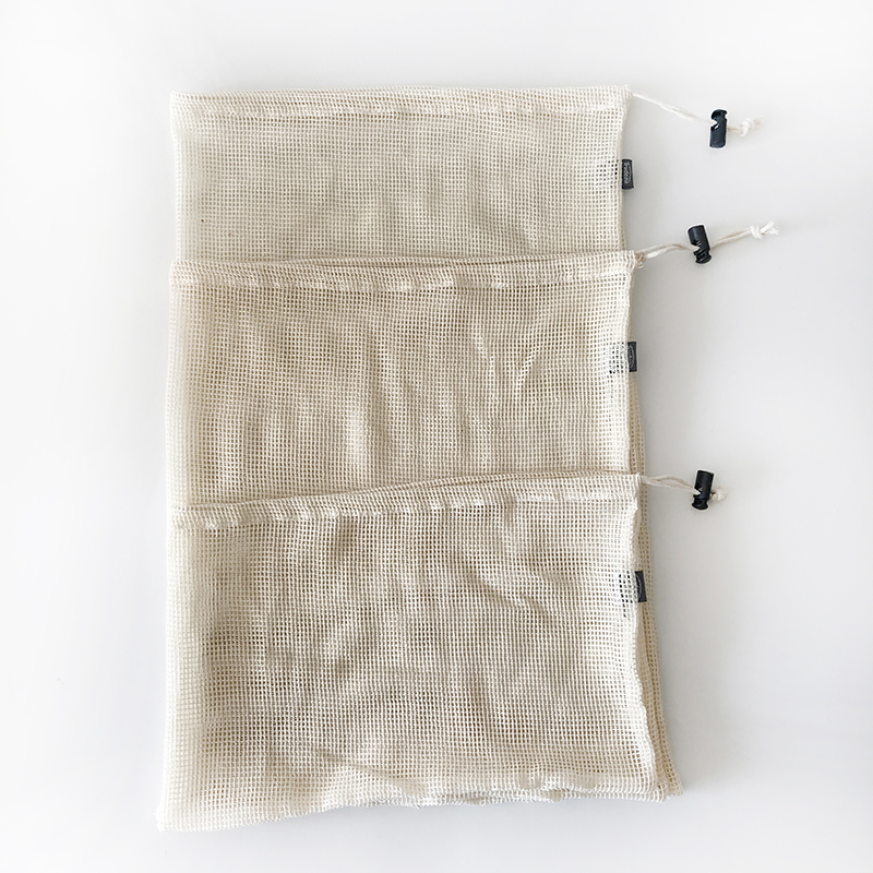 Customized Sizes and Label 100% Cotton Mesh Net Farmer Products Carry Bags For Shopping