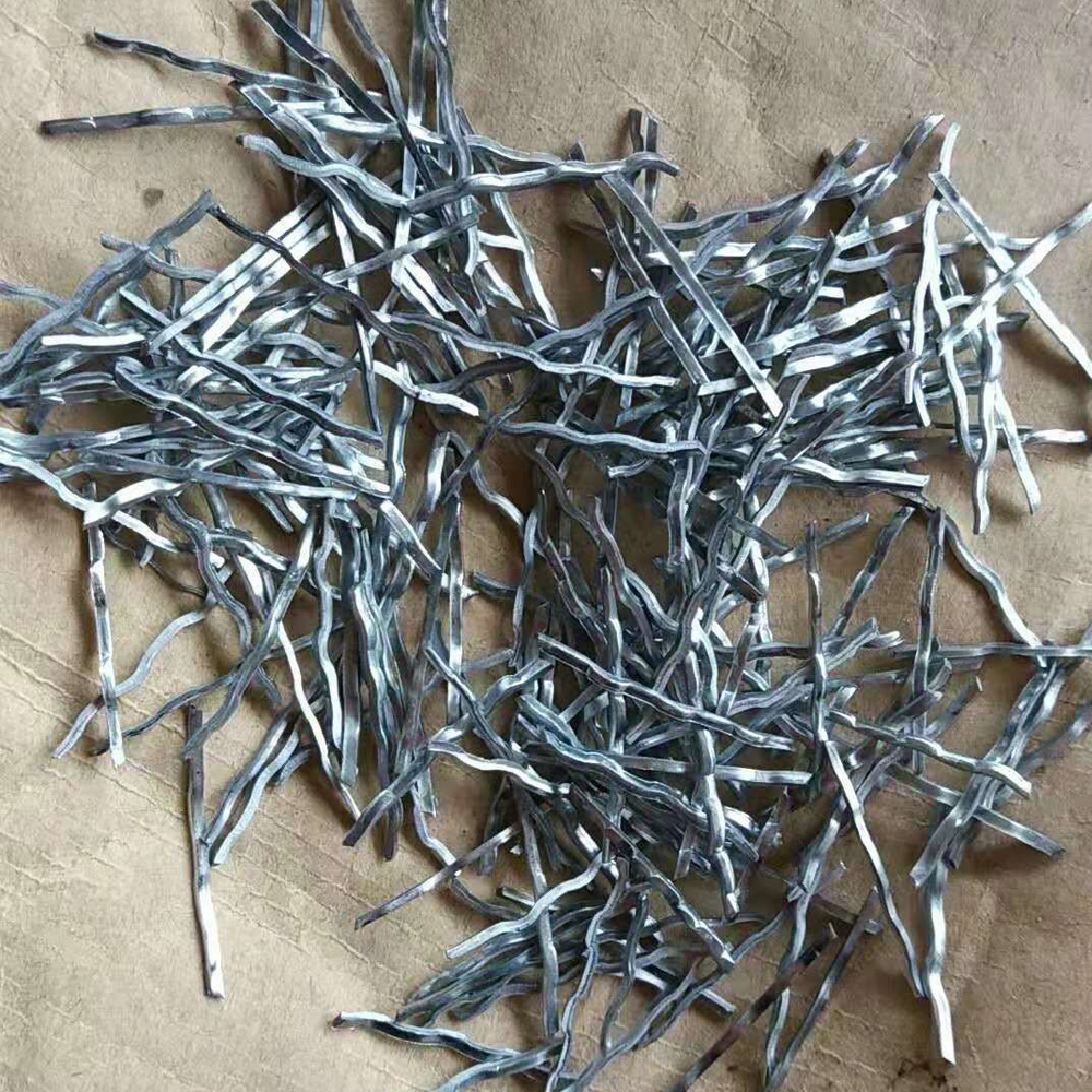 metal extract steel fiber bar fiber laser cutting steel Waved Steel Fiber For Concrete Reinforcement