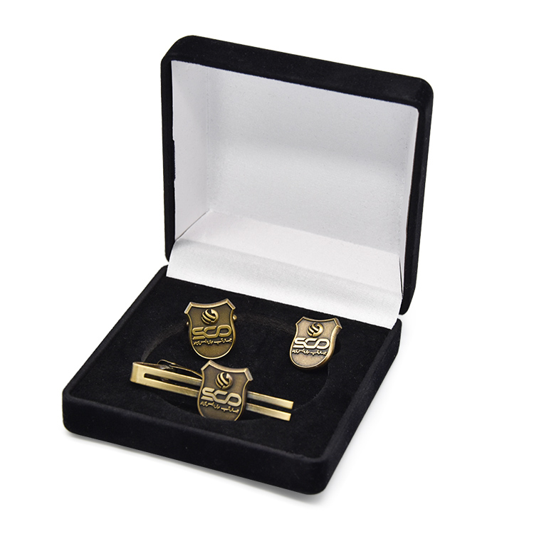 Custom made logo metal tie clips fashion business gifts antique bronze plated tie pin for men