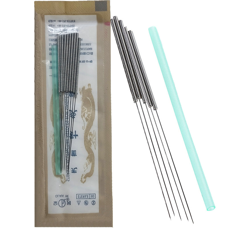 QUANHE Professional Supplier Painless needle 100 pieces Medical Disposable Sterile Acupuncture Needles with Tube