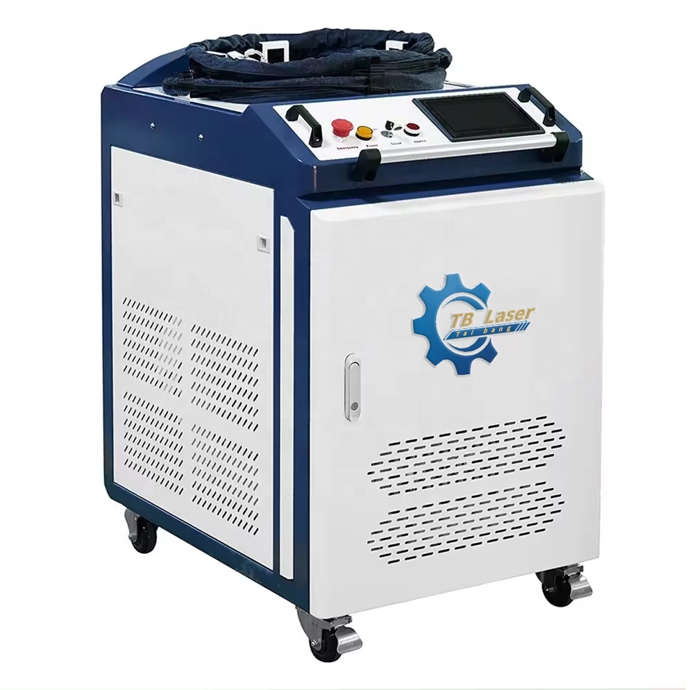 Used car and machinery industry rust removal metal cleaning handheld fiber optic portable laser cleaning machine