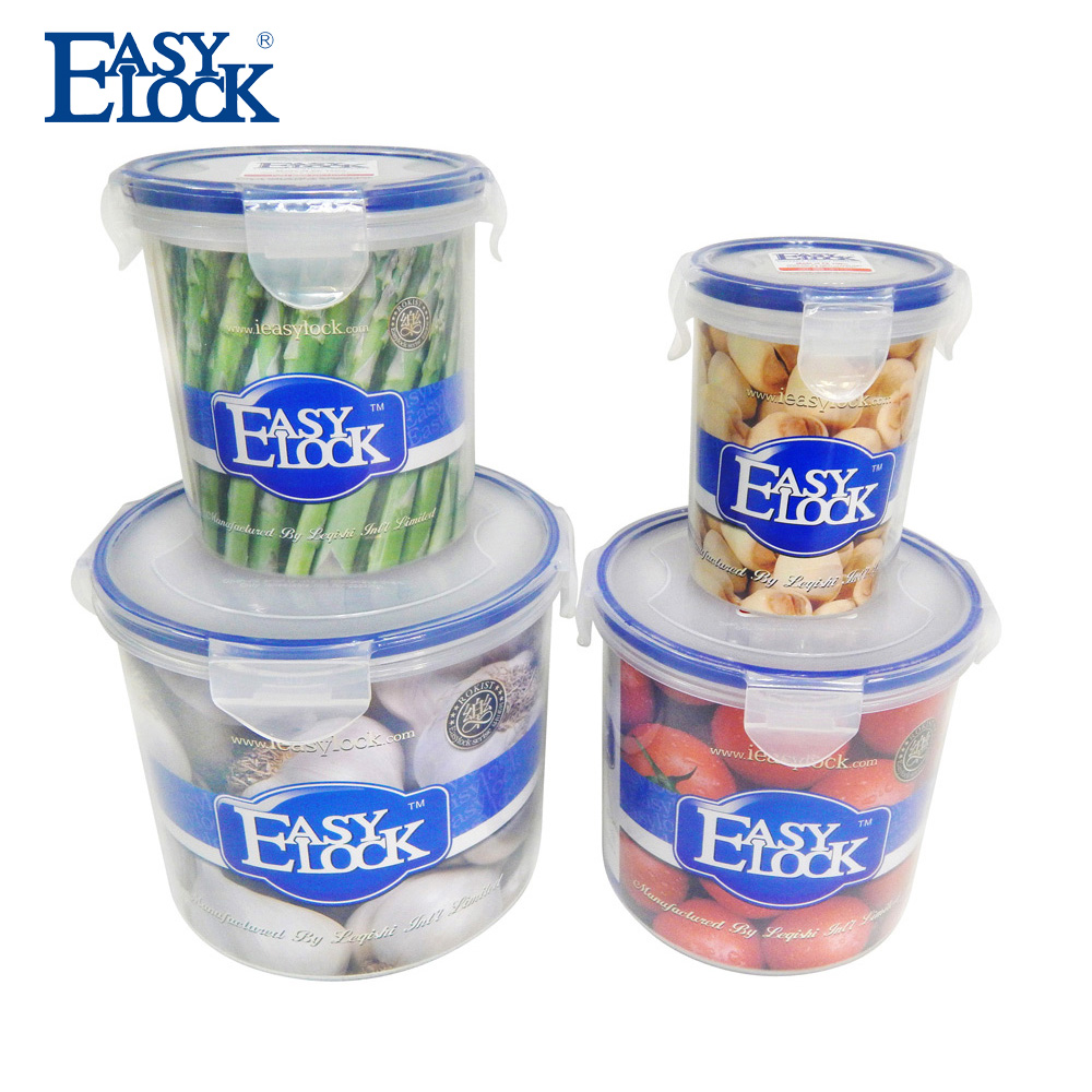 Round Cheap Seal Clear Plastic Food Storage Jar And Bottle