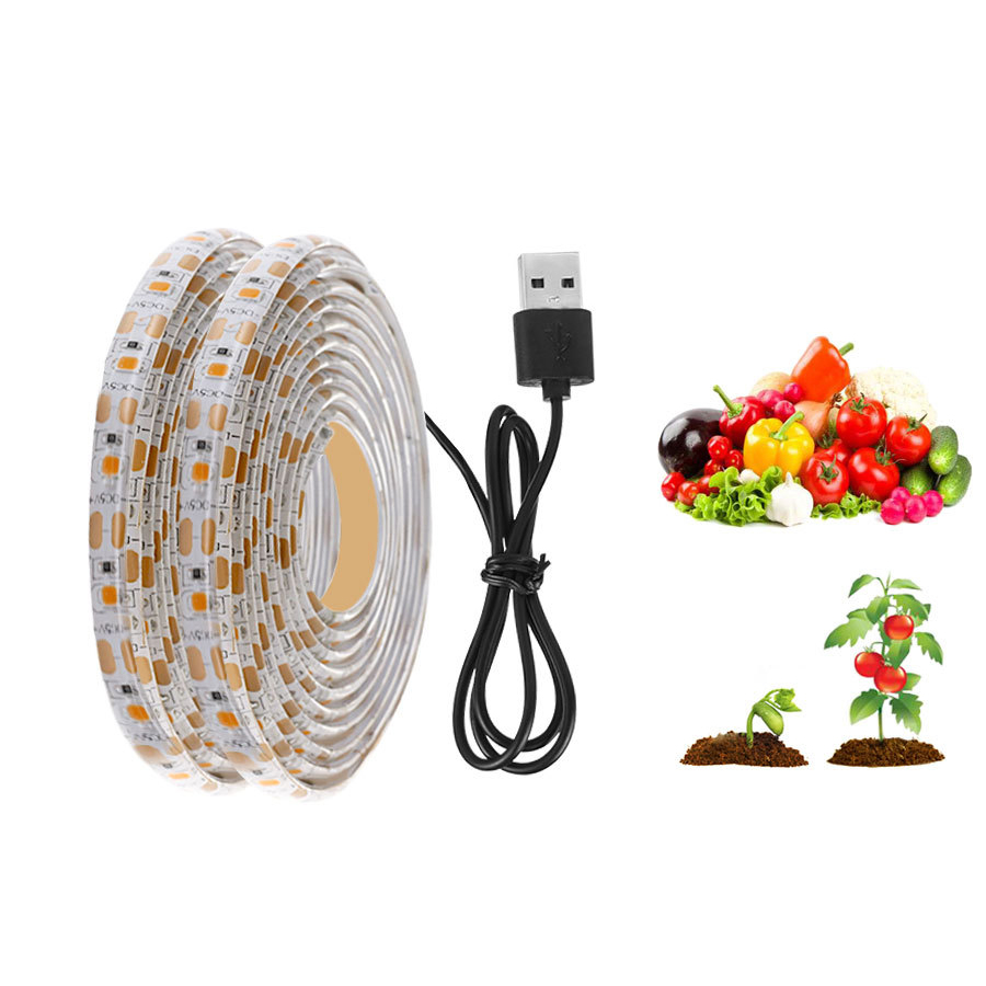 Hot sale Red Blue Full spectrum DC12V smd 5050 strip led grow strip lighting for Greenhouse Hydroponic Plant Growing