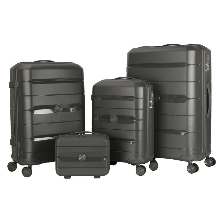Travelling Leather Luggage Set with Trolley Bags