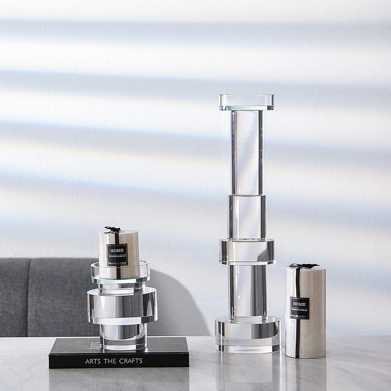 Luxury Transparent Crystal Candle Holders Home Decor Candlesstick for Wedding Decoration