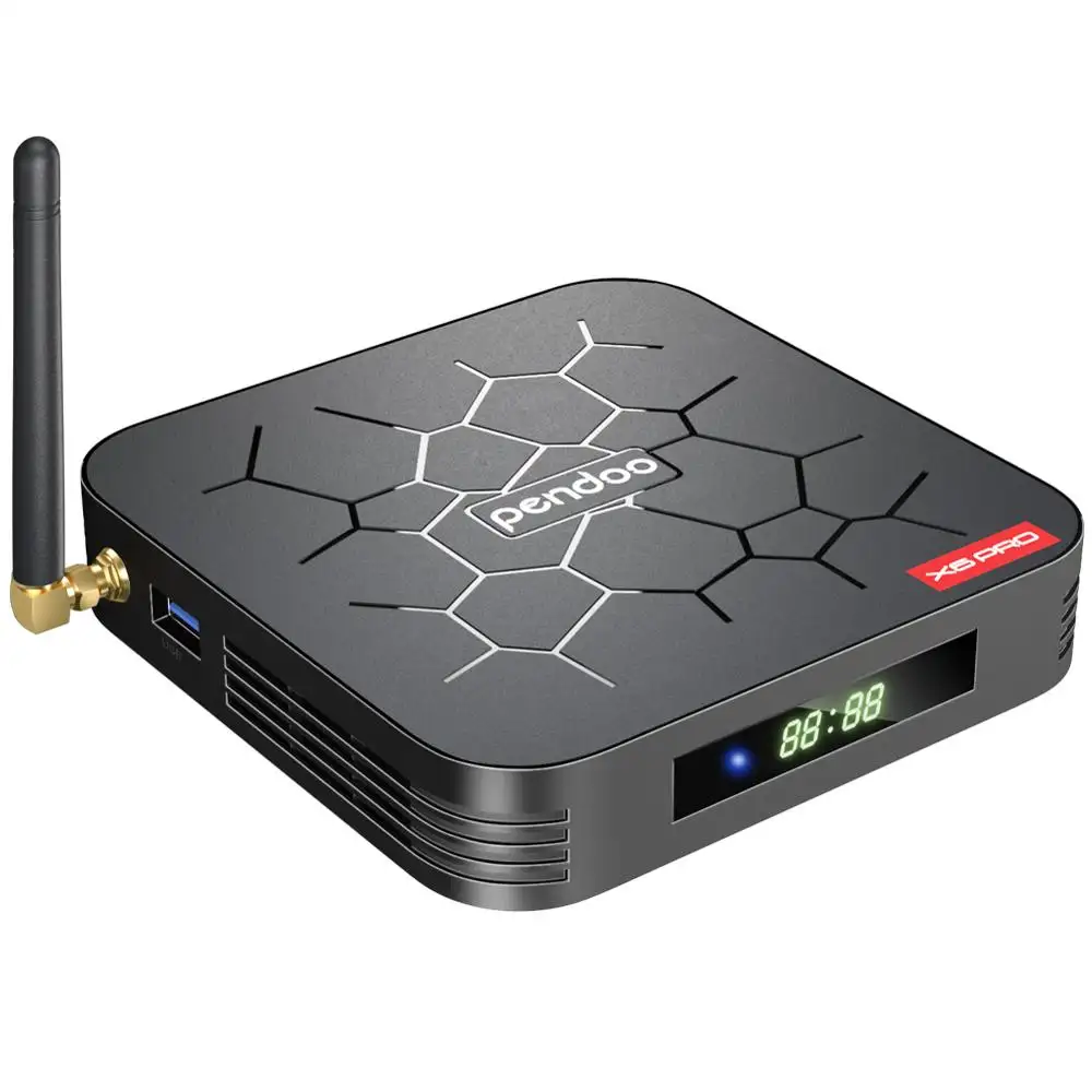 Latest Commercial Pendoo X6 Pro Allwinner H6 dual antennas faster communication 4k android custom firmware set top tv box