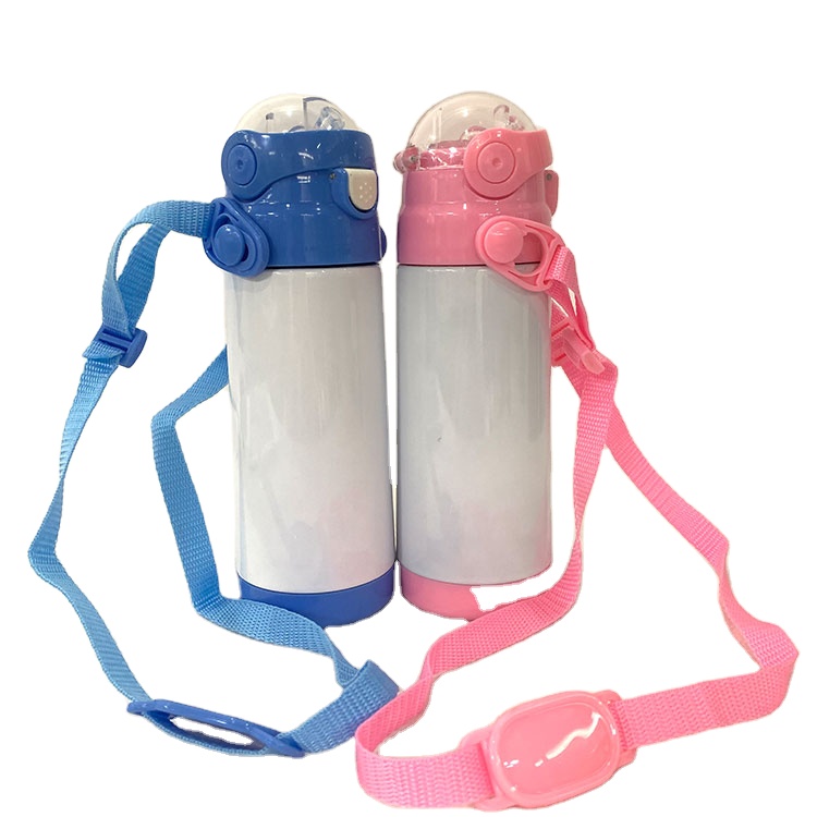 factory price double walled Stainless steel 12oz sippy cup DIY white blanks sublimation Insulated heat press baby sippy bottle