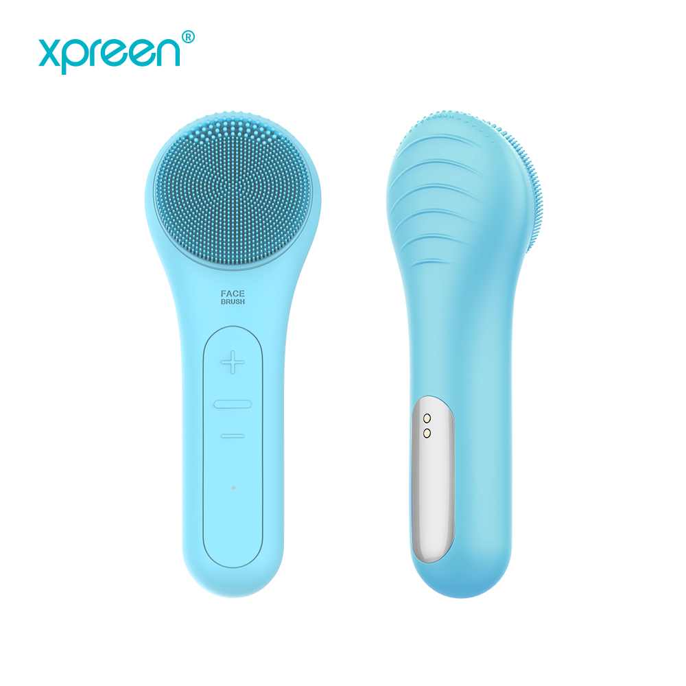 Electronic spa dual facial skin massager face cleansing brush for facial exfoliation