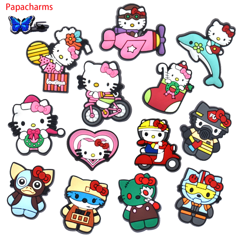 Милые шармы из ПВХ hello kt для крокодиловой обуви hello kitty bad bunny