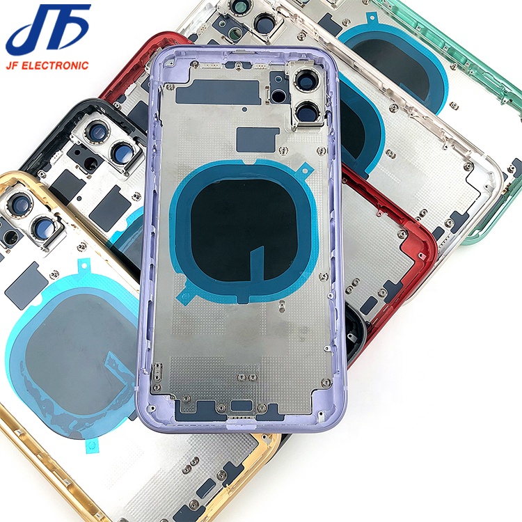 Высококачественная задняя крышка корпуса для iphone 11 11 pro 11 pro max, стеклянная задняя крышка батарейного отсека с рамкой