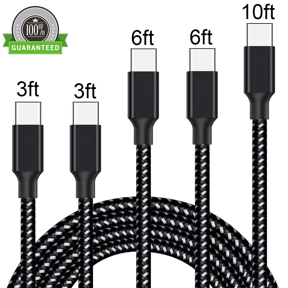 3ft 6ft 10ft 3 м Type C кабель для зарядки USB кабель с нейлоновой оплеткой кабель-Переходник USB C на USB шнур для быстрой зарядки и синхронизации данных кабель