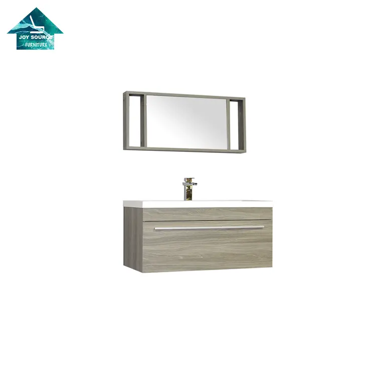Hotel Supplier White Shaker Cabinets Ready Made Solid Wood Bathroom Cabinet Vanity