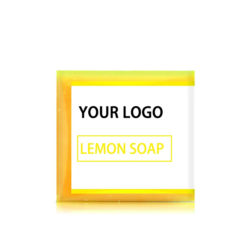 Private label wholesale handmade vegan natural organic bar soap extra strength lightening whitening lemon soap for skin