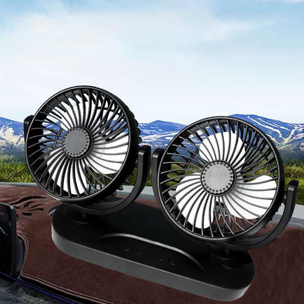 2021 High Quality Car Fan Interior Accessories Radiator Convenient Car -Fan -double-head Car Cooling Fans