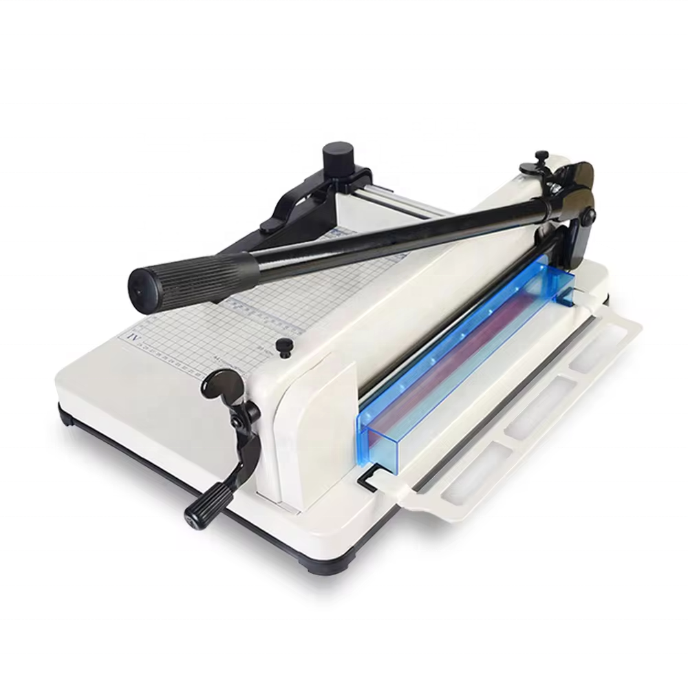 858 A4 Heavy Duty Paper Cutter Manual Guillotine for Paper Cutter Office Paper Trimmer Machine Cutting 400 Sheets