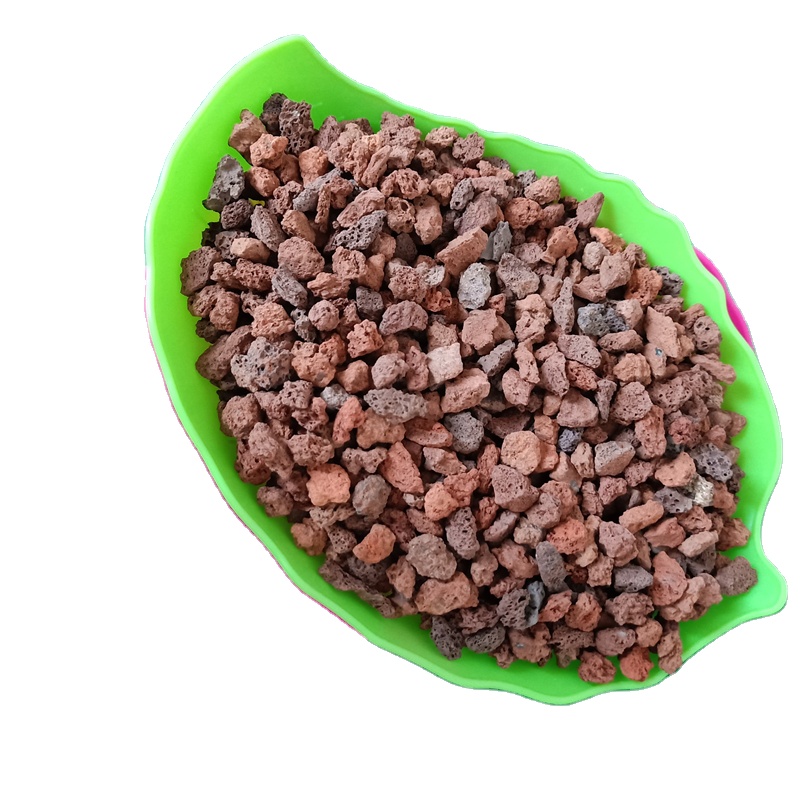 Bulk stock good price black red lava stone