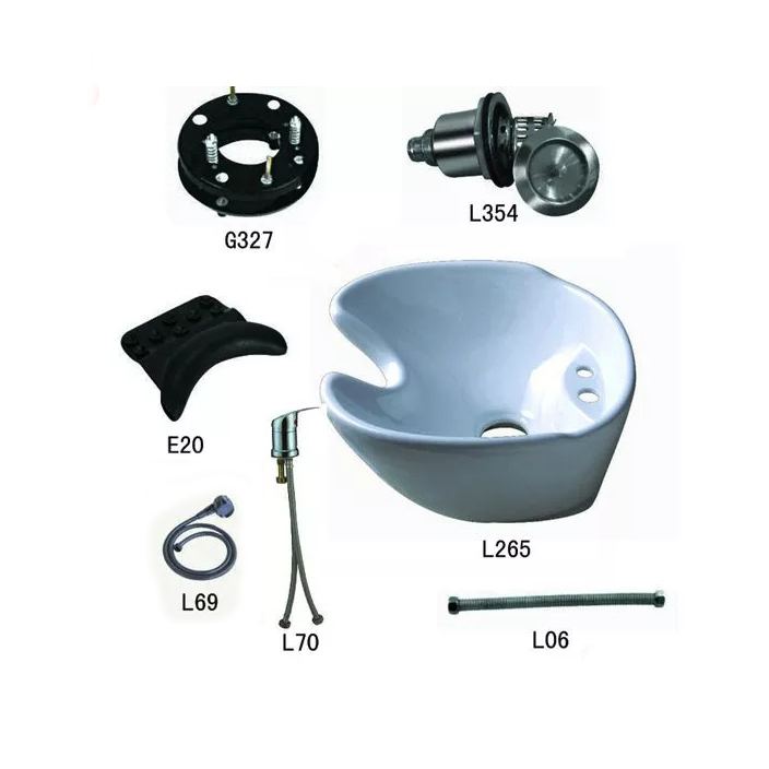Wholesale Shampoo Chair Accessories 013 Ceramic Salon Basin for Saloon Shampoo Bowl Sink  Wash Hair Basin