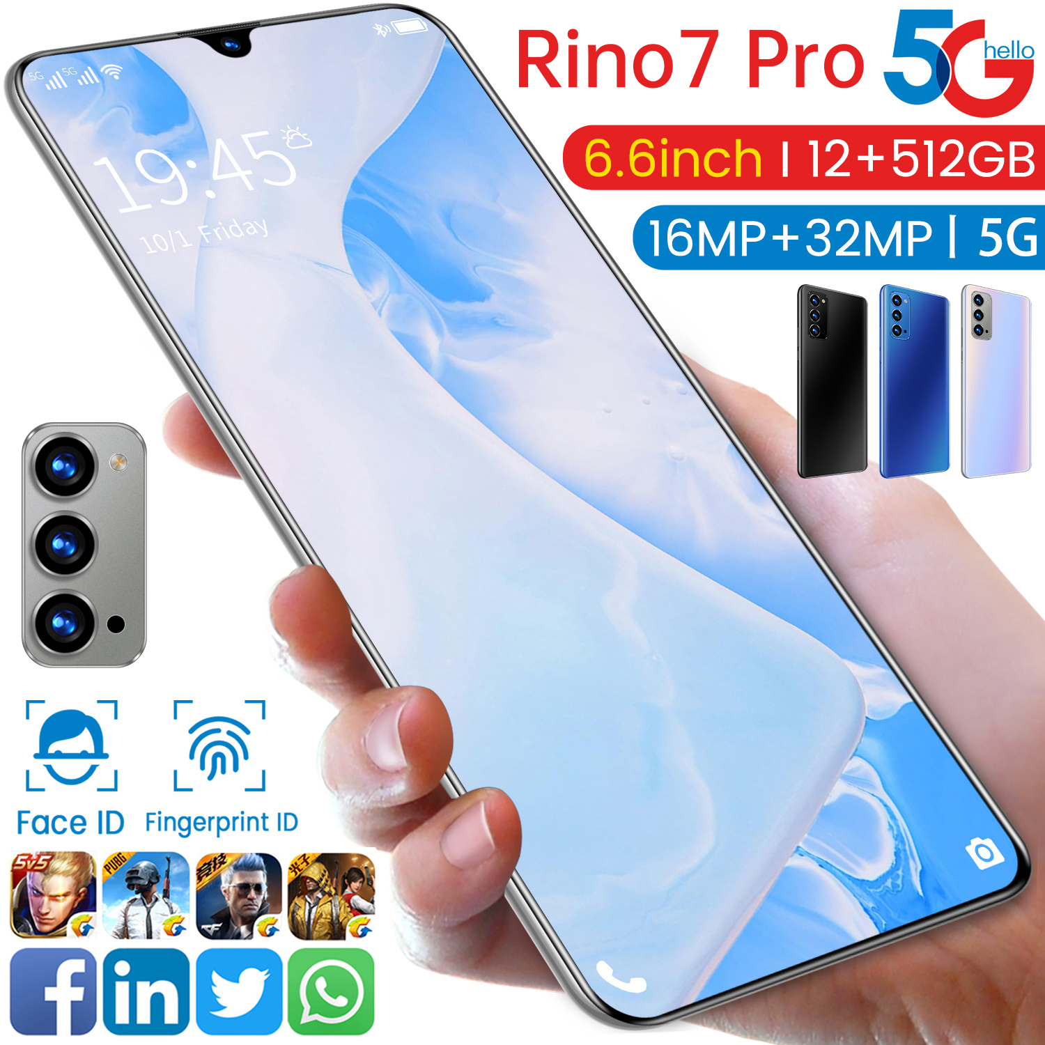 Интернет-магазины купить Rino 7 pro смартфон с функцией ТВ Прямая поставка заказной смартфон