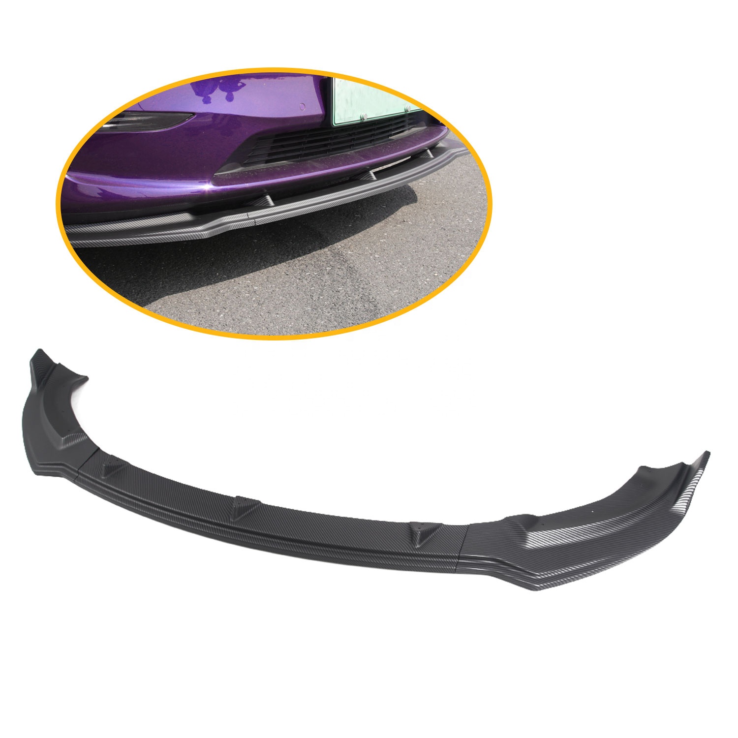 Front Lip Spoiler  Front Bumper Lip Spoiler Diffusers 3-Stage Front Shovel Lip Protector For Tesla Model Y