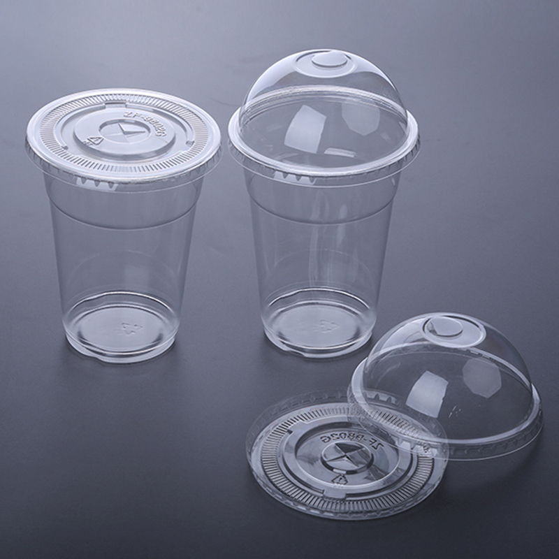 Customized logo printed Clear 12oz PET cup disposable plastic cup for juice