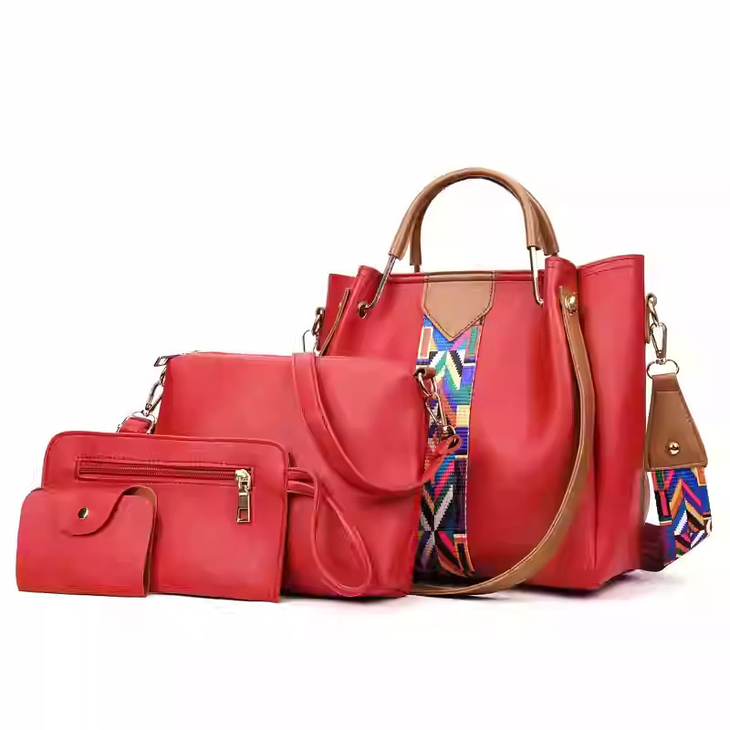 2024 Hot Sale 3-in-1 Women's Fashion Set 2pcs Flap Shoulder Bags Popular PU Lining Handbags for Travel