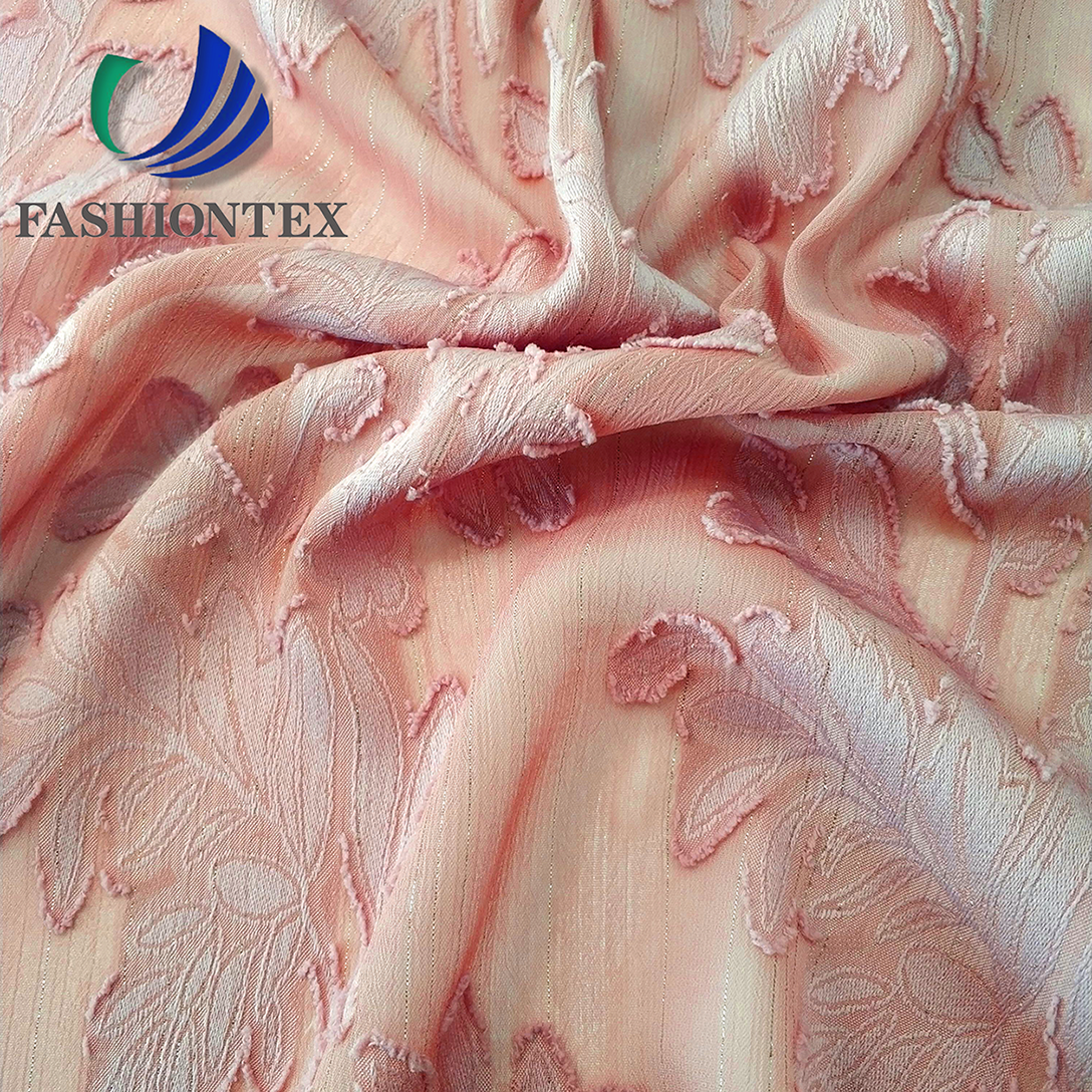 Fashiontex Серебряный люрекс застежкой цветок креп шифон ткань 100% полиэстер ткань yoryu