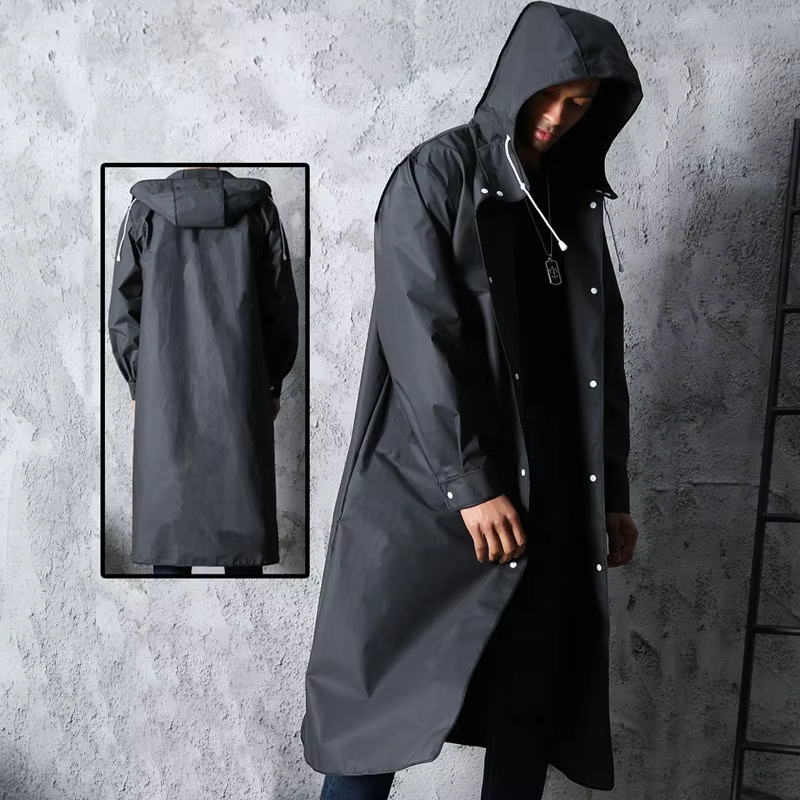 Hot Selling Outdoor EVA Rain Coat Waterproof Rain Coat Long Hoodie Fashion Raincoat