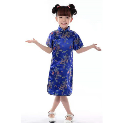 Fashion Chinese Clothing Kids Embroidery Skirt 1 Piece Set Girls Hanfu Dress Children S Tang Suit Bag Quantity Summer Ethnic
