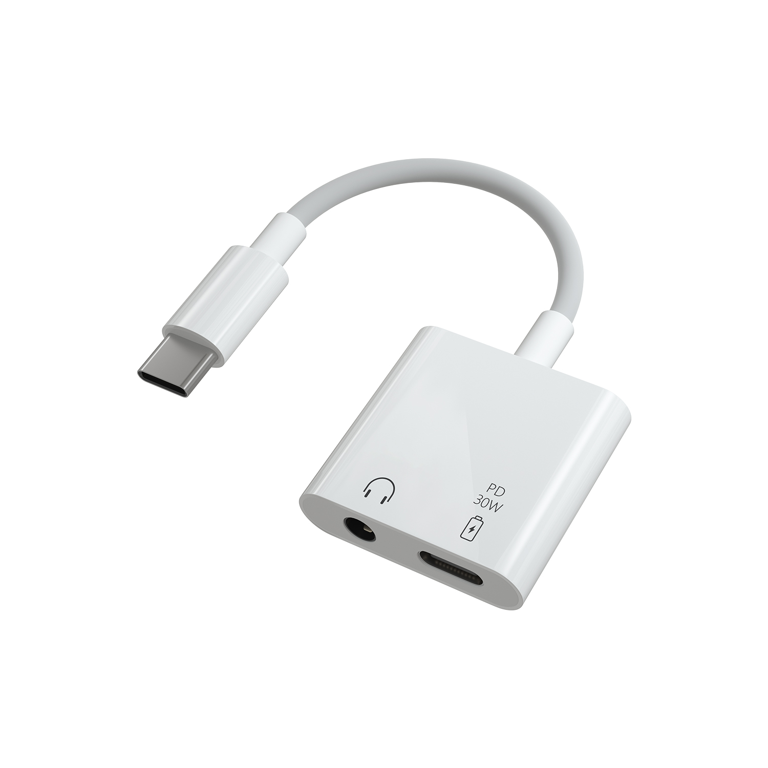 Адаптер для наушников 2 в 1 с USB C на AUX, адаптер для аудио и зарядки 3,5 мм, PD 30 Вт, быстрая зарядка, потоковое оборудование для прямой трансляции