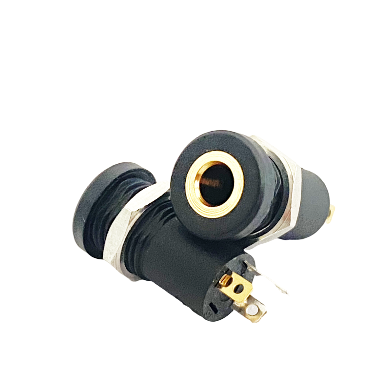 Gold Plated 3.5mm Stereo 3 Poles Audio Jack Female Connector