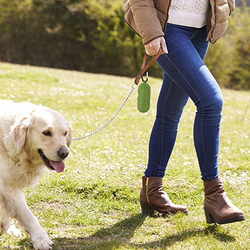 Fashionable Ergonomic Design Tiktok Star Instafamous Favourites Capsule Shape Led Lightning Pet Waste Dispenser For Dogs