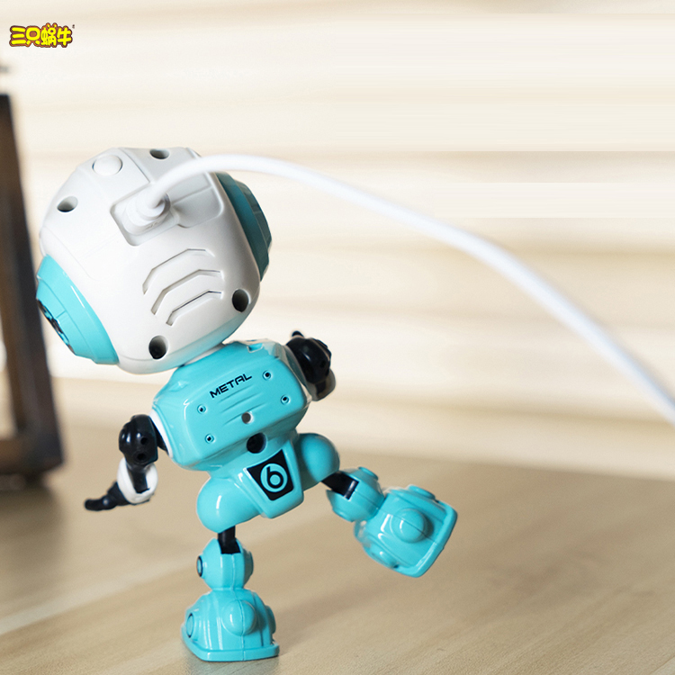 Alloy Electric Mini Voice Repetitive Die-Cast Toy Robot with Light and Sound
