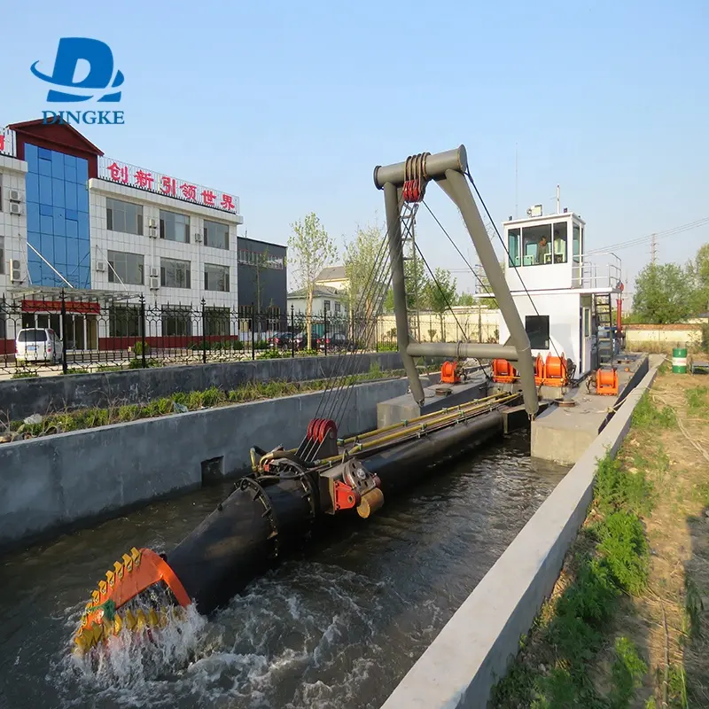 Sand Dredger/ Cutter Suction Dredger DINGKE China Wisely Used 14/12 Inch Hydraulic Sand Cutter Suction Dredger Sale