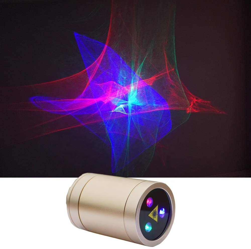 Миниатюрные лазерные огни, колокольчики с RGB-звездами, лазерное шоу, освещение для диджея, вечеринки, дома, дискотеки, портативный беспроводной USB Перезаряжаемый музыкальный активатор