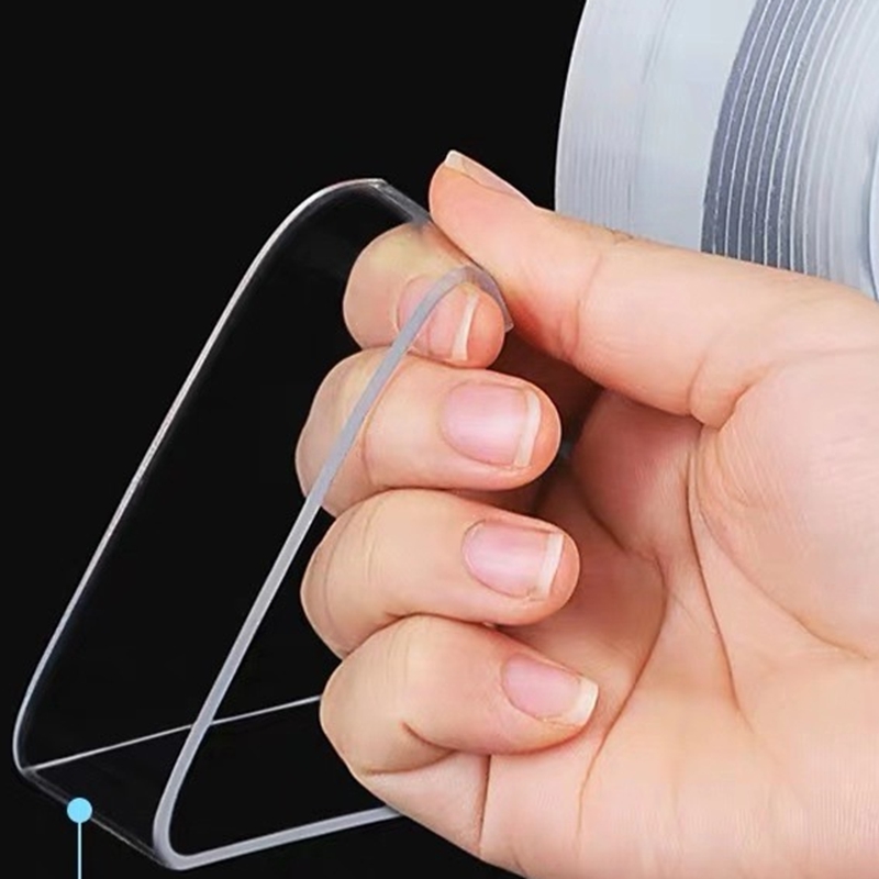 1M Nano Tape Double Sided Tape Transparent NoTrace Reusable Waterproof Adhesive Tape Cleanable Home gekkotape