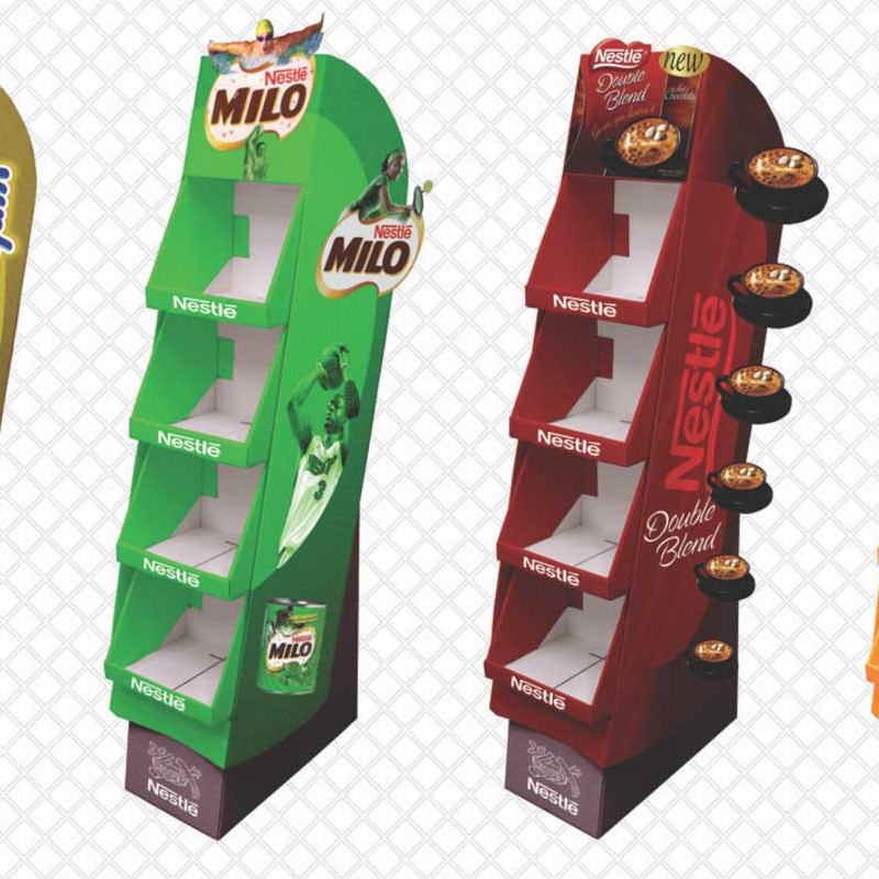 OEM Custom Made Corrugated Cardboard Paper Display Stand