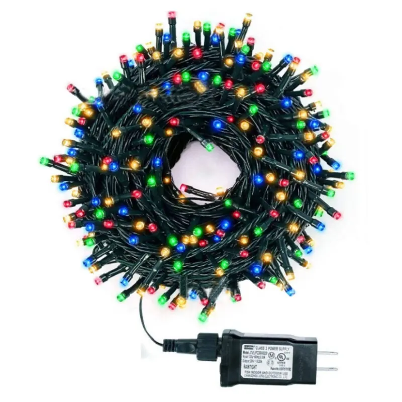Amazon Instock 24V Low Tension String Lights 20 Meters Christmas Yard Room Decoration LED Colorful String Light