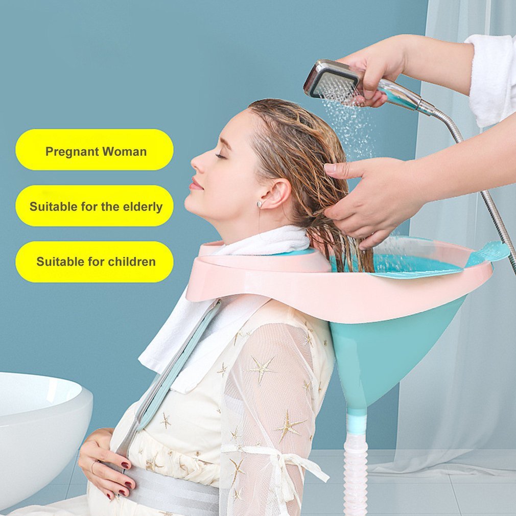Comfortable Hair Wash Folding basin Shampoo Bowl Washing Hair Tool Shampoo Tool for Maternity Portable with Hose Easy Wash Hair