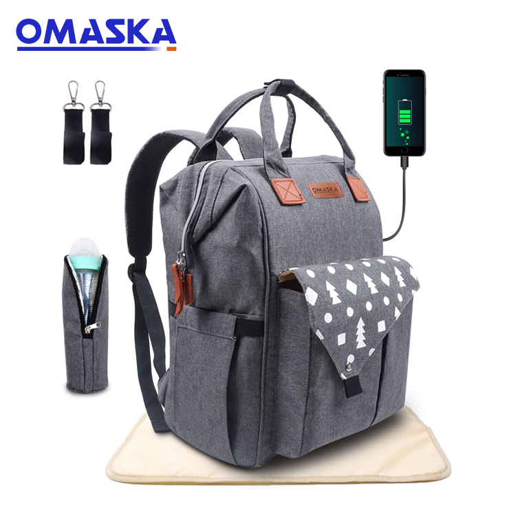 Многофункциональная дорожная сумка для подгузников OMASKA с USB, большая емкость, водонепроницаемая ткань, новый модный уличный рюкзак для ухода за ребенком