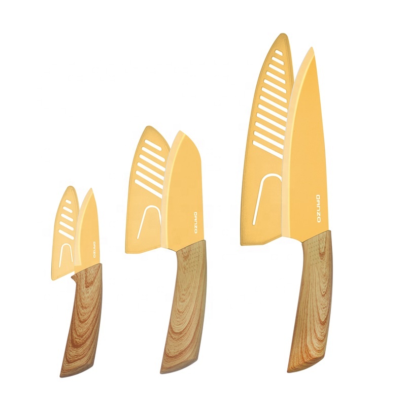Wholesale Non-slip Ergonomic Handle Non-stick Blade Fruit Chef Japanese Knives Stainless steel Kitchen Knife Set
