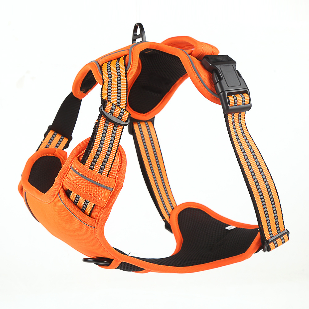 Manufacturer custom Mesh Oxford Solid Pet dog harness Vest Traction Rope