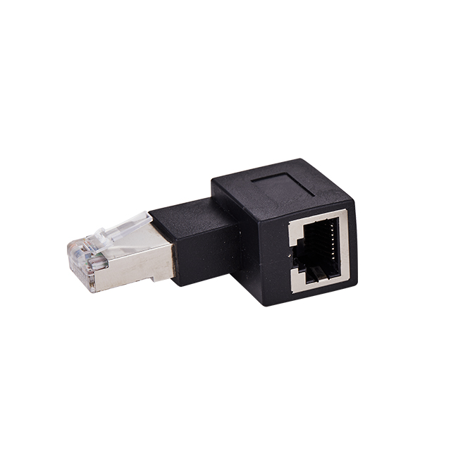 Factory Supply Attractive Price Male To Female Right-Angled Electronic Adaptor Electronic Category 6a Adapter