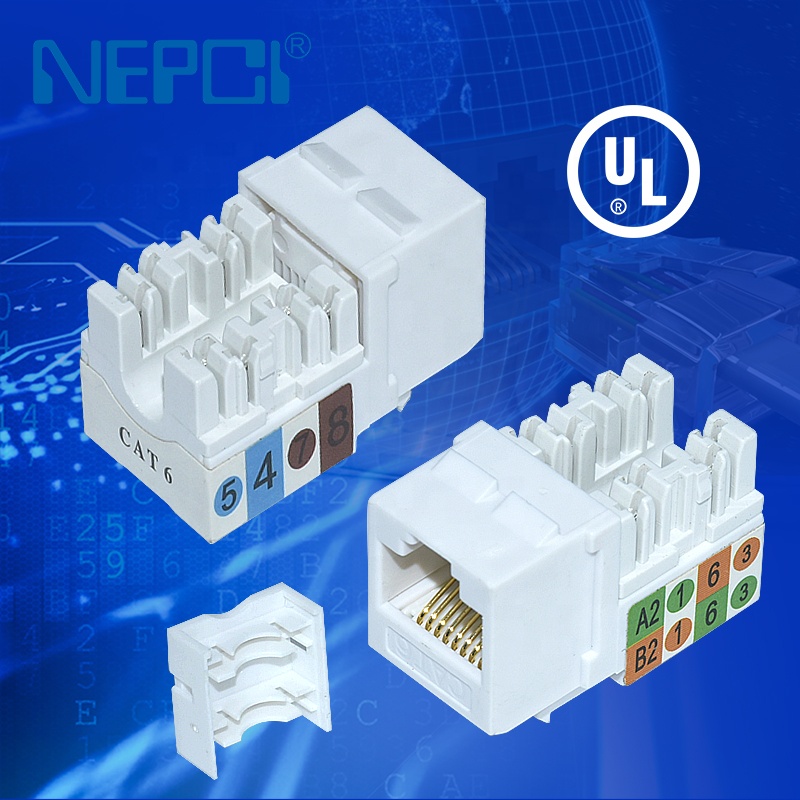 Модуль-соединитель сетевой Cat6 Cat5e RJ45 RJ11 keystone Jack, белая и черная