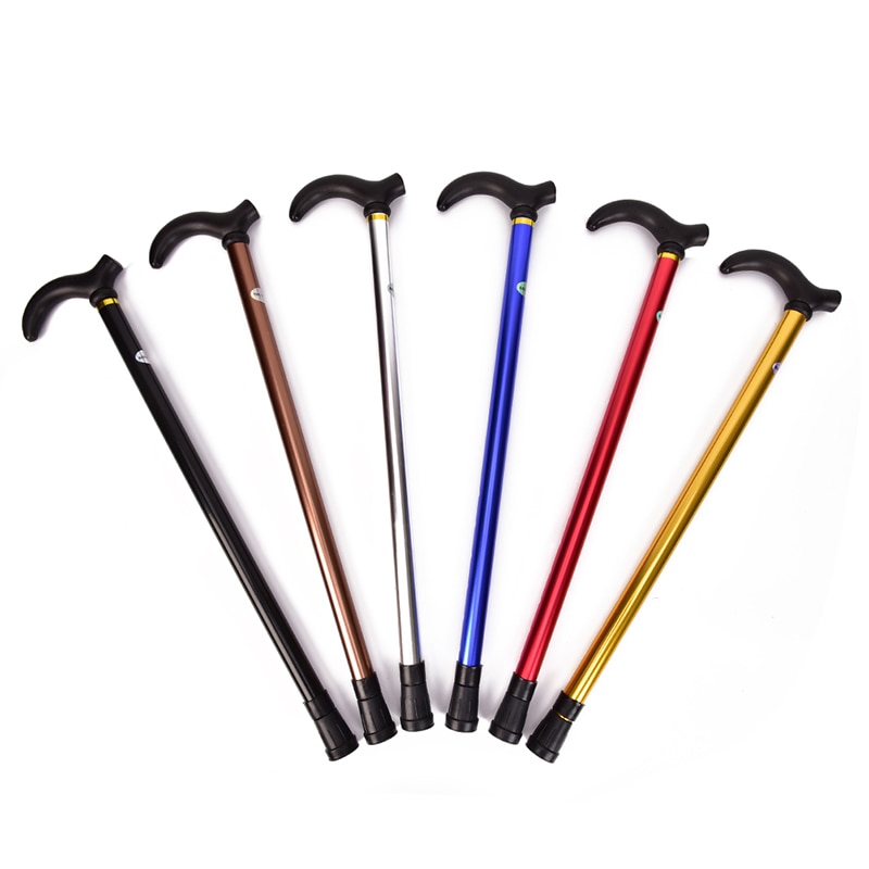 Aluminum alloy 6 - speed telescopic cane rod length can be adjusted walking stick climbing stick