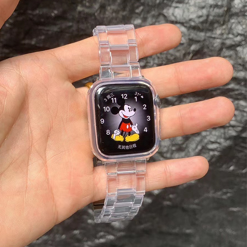 Ремешок силиконовый мягкий для apple watch, прозрачный резиновый браслет для apple watch, 38 мм 40 мм 42 мм 44 мм