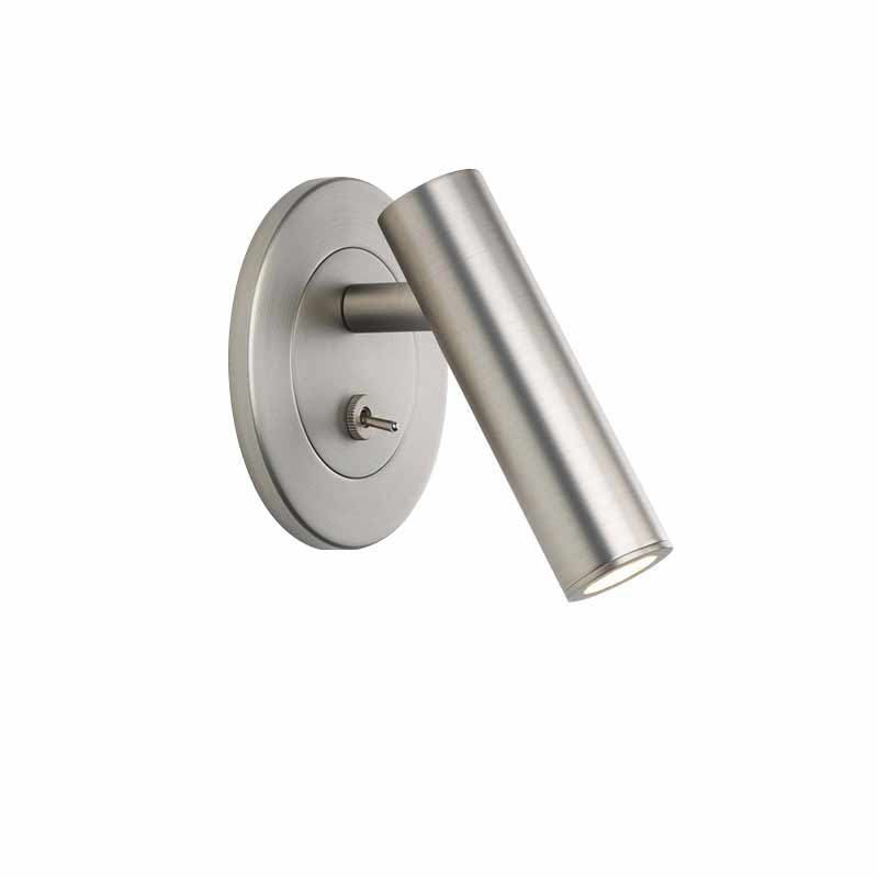 High Quality Hotel Headboard LED Reading Wall Lamp Aluminum Bedside 3Watt Round Wall Reading Light With Toggle Switch