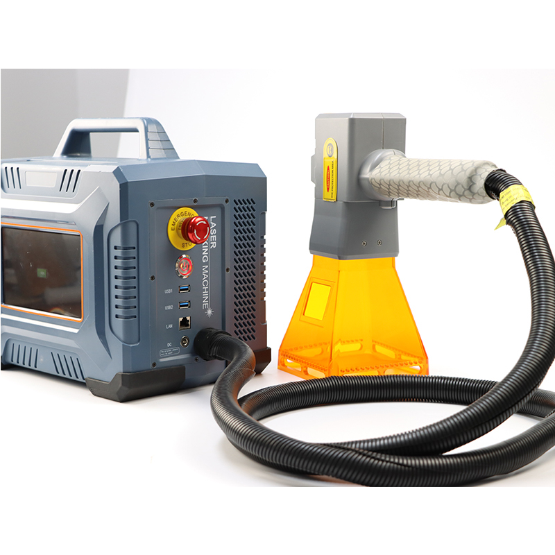 Portable 20W Hand-Held Laser Marking Machine Embedded Intelligent Scanning System Fiber Laser Source Supports DXF Format New