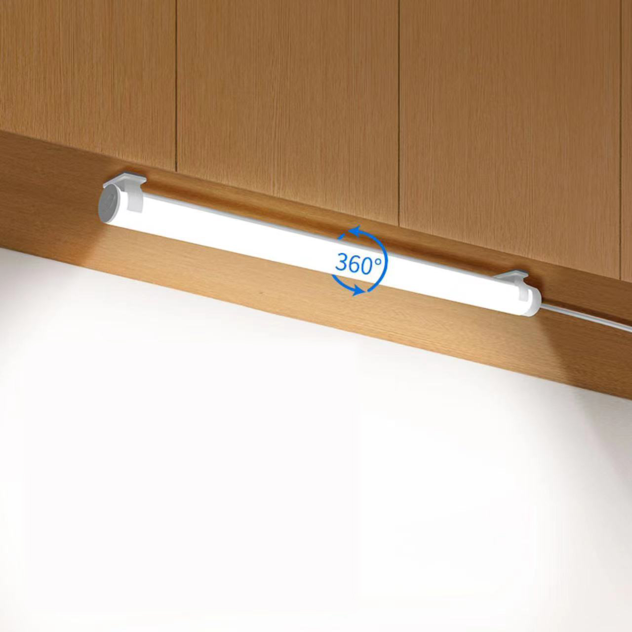 Rotatable High lumen 4FT Surface mounted Glass shelf Cabinet lighting aluminum profile 2835 LED strip light