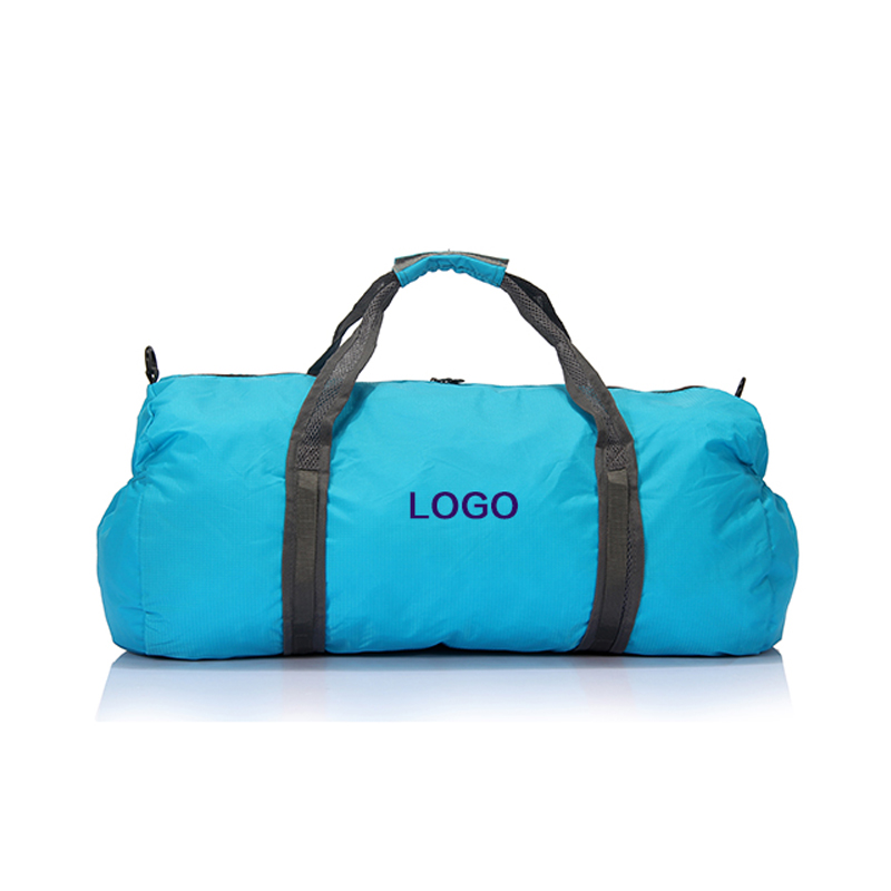 Custom blue candy fashion lightweight travel water resistant women duffel bag foldable sport bag